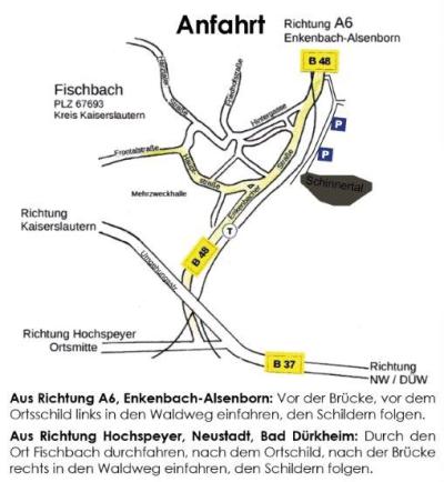 Anfahrt Meilerfest Fischbach Hochspeyer (Pfalz) Köhlerfest