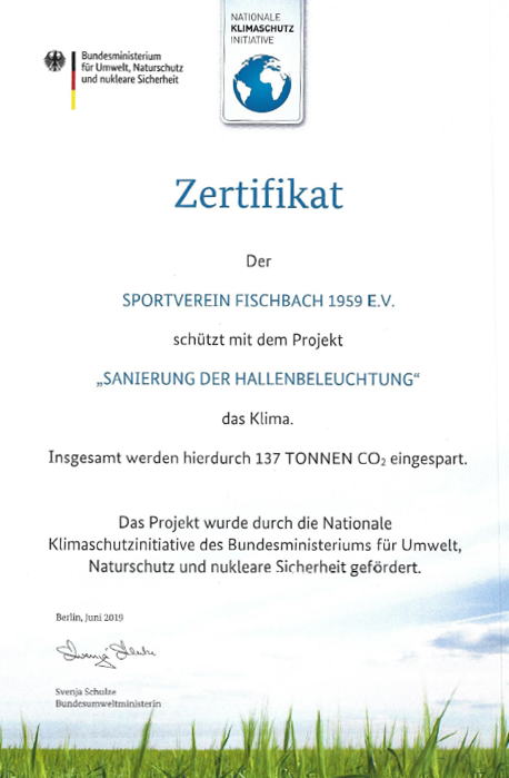 Urkunde Klimaschutz